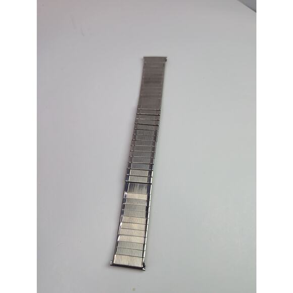 Vintage Stainless Steel Expansion Watch Band 17.5mm Scott Bracelet Hidden Zigzag - Picture 1 of 10